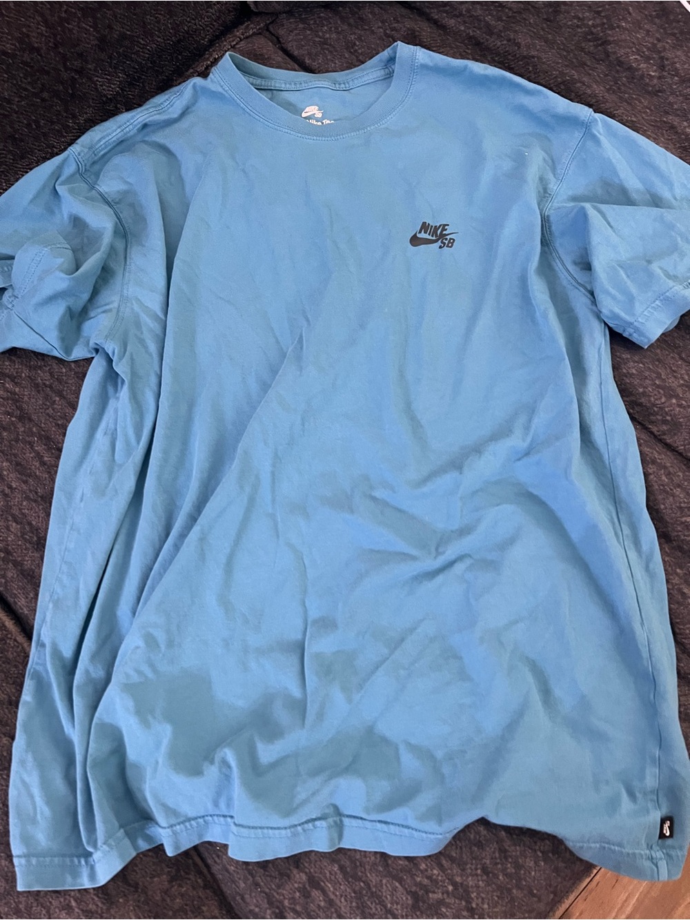 Nike SB Men's Blue Short-Sleeve Crew T-Shirt size large